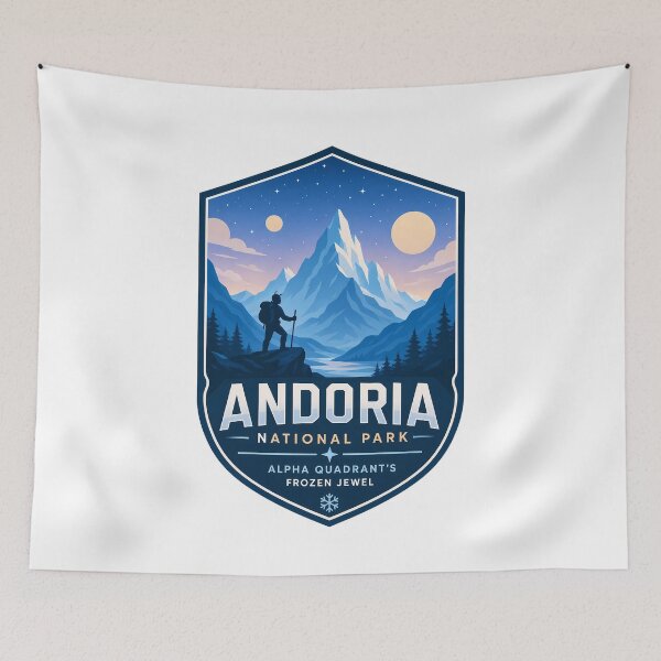 Item preview, Andoria Ice World Retro Sci-Fi Park designed and sold by FrontierCosmic.