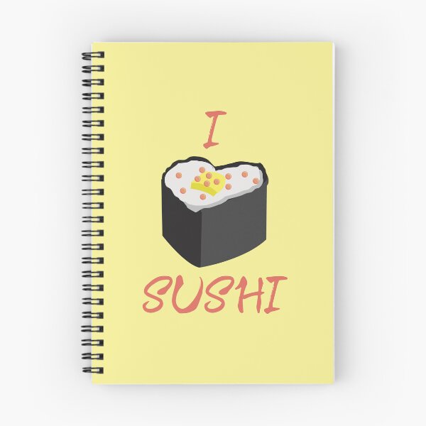 Item preview, I (Heart) Sushi (on Yellow) designed and sold by PawsitiveMum3.