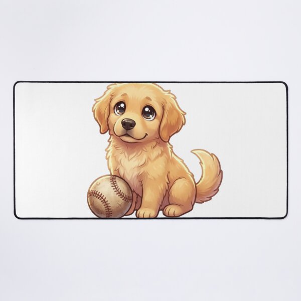 Item preview, Cute Golden Retriever Puppy with a baseball designed and sold by LabProShop.
