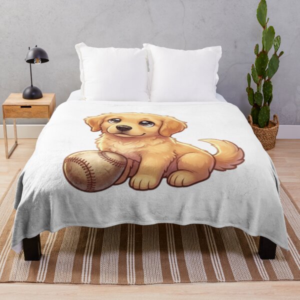 Item preview, Cute Golden Retriever Puppy with a baseball designed and sold by LabProShop.