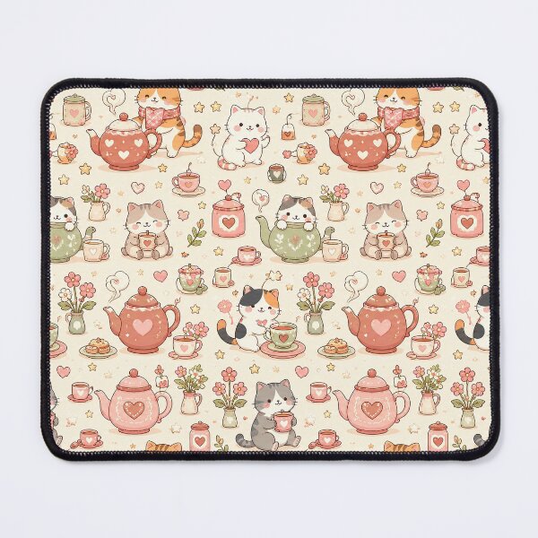 Item preview, Cozy Cat Love Tea Kettle Pattern designed and sold by Soft Berry Studio.