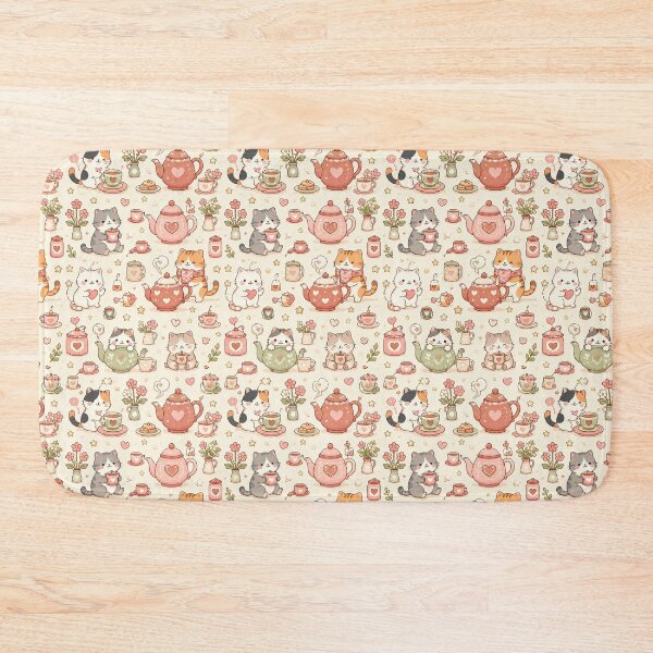 Item preview, Cozy Cat Love Tea Kettle Pattern designed and sold by Soft Berry Studio.