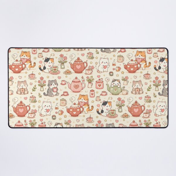 Item preview, Cozy Cat Love Tea Kettle Pattern designed and sold by Soft Berry Studio.