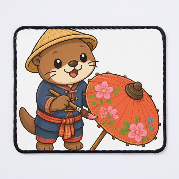Item preview, Northern Thai Paper Parasol Painter designed and sold by Doodle Planet.