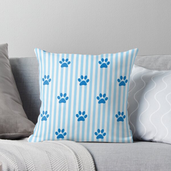 Item preview, Blue Paw Print Stripes Pattern | Light Blue and White Striped Paw Design | Cute Dog Paw Print | Animal Lover Paw Pattern | Blue Paws on Vertical Stripes | Paws Pet Owner Gift designed and sold by VivaFy.
