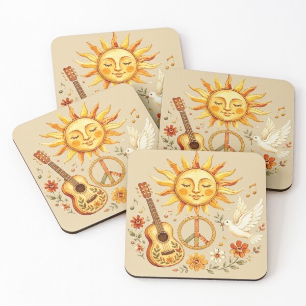 Item preview, Sun Peace And Love Watercolor Boho Hippie designed and sold by Natalia-Vlad.