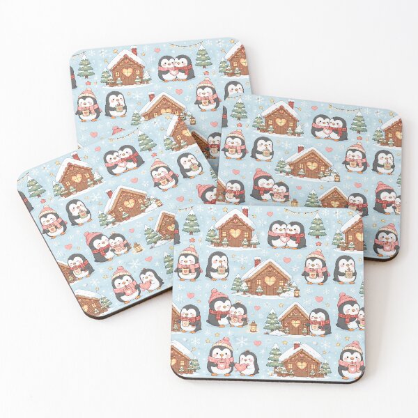 Item preview, Penguin Heart Cabin Pattern designed and sold by Soft Berry Studio.