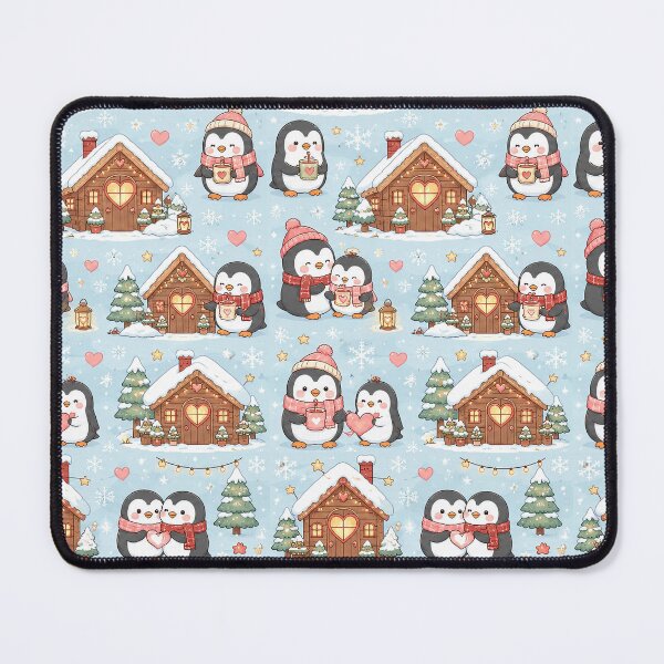 Item preview, Penguin Heart Cabin Pattern designed and sold by Soft Berry Studio.