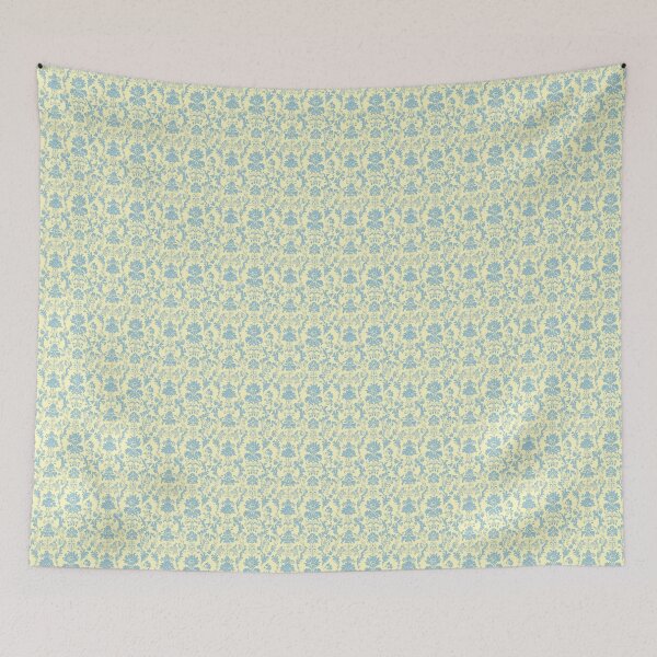 Item preview, Vintage Yellow and Blue Damask Pattern  designed and sold by LouieVanille.