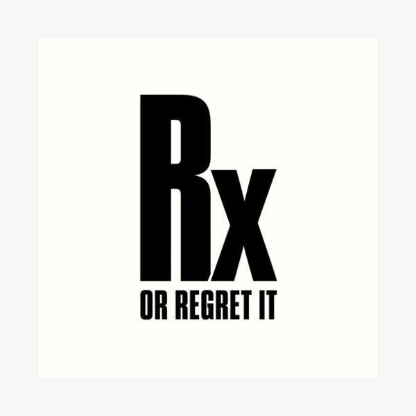 Item preview, Rx or regret it designed and sold by FBA.