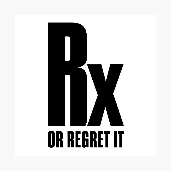 Item preview, Rx or regret it designed and sold by FBA.