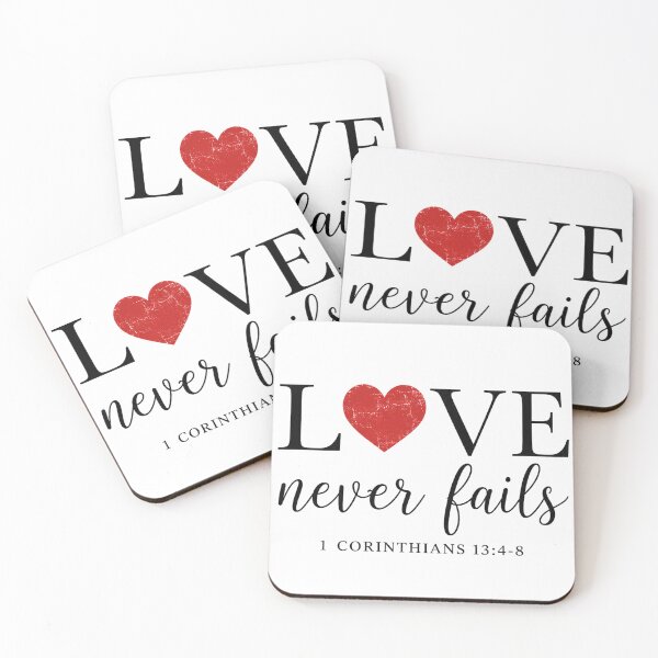 Item preview, Love Never Fails 1 Corinthians 13:4–8 Faith Graphic designed and sold by WHConwayDesigns.