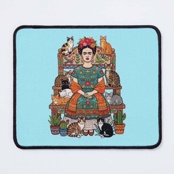 Item preview, Frida Kahlo Cat Lady Queen Mexican Folk Art designed and sold by TeeARTHY.