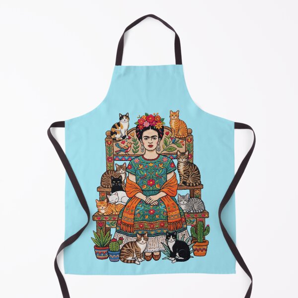 Item preview, Frida Kahlo Cat Lady Queen Mexican Folk Art designed and sold by TeeARTHY.