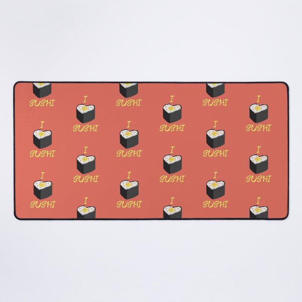 Item preview, I (Heart) Sushi (on Pink-Orange) designed and sold by PawsitiveMum3.