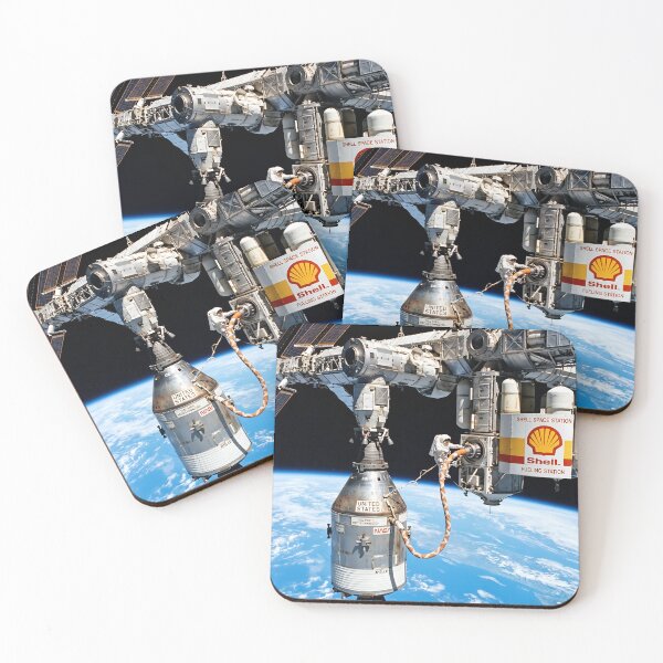 Item preview, NASA spacecraft stopping at Shell station for fuel designed and sold by WiseBow.