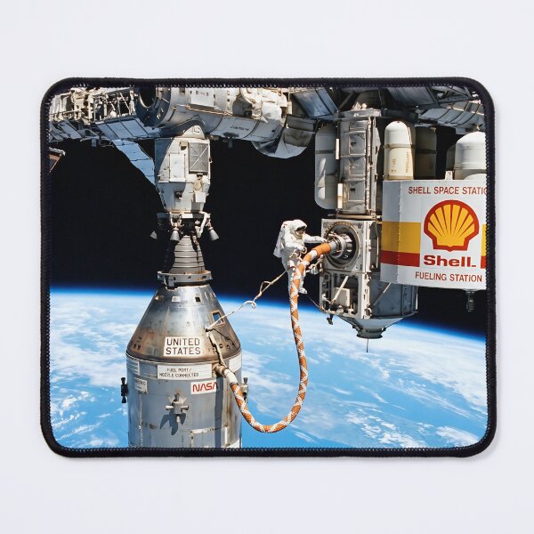 Item preview, NASA spacecraft stopping at Shell station for fuel designed and sold by WiseBow.