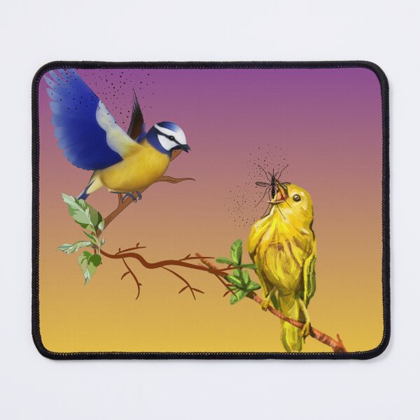 Item preview, baby birds fighting for food on branch designed and sold by XertHardcore.