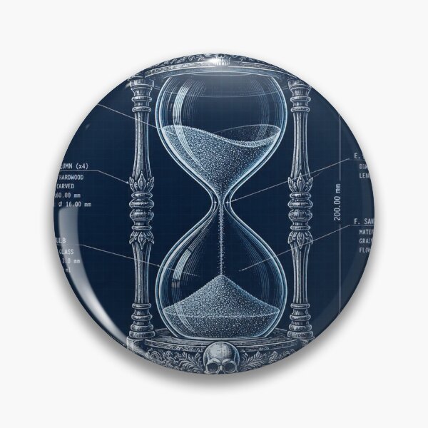 Item preview, Hourglass Blueprint Halloween Shirt | Technical Schematic Illustration designed and sold by SunnyDesign82.