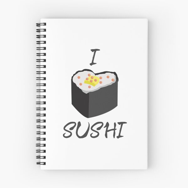 Item preview, I (Heart) Sushi (Dk. Grey on White) designed and sold by PawsitiveMum3.
