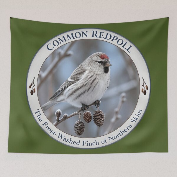 Item preview, COMMON REDPOLL       – The Frost‑Washed Finch of Northern Skies designed and sold by The Digital Compass.