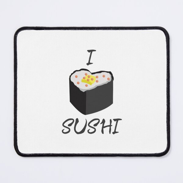 Item preview, I (Heart) Sushi (Dk. Grey on White) designed and sold by PawsitiveMum3.