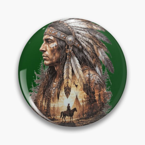 Item preview, Indigenous Warrior Spirit Mountain Sunset designed and sold by silvano91.