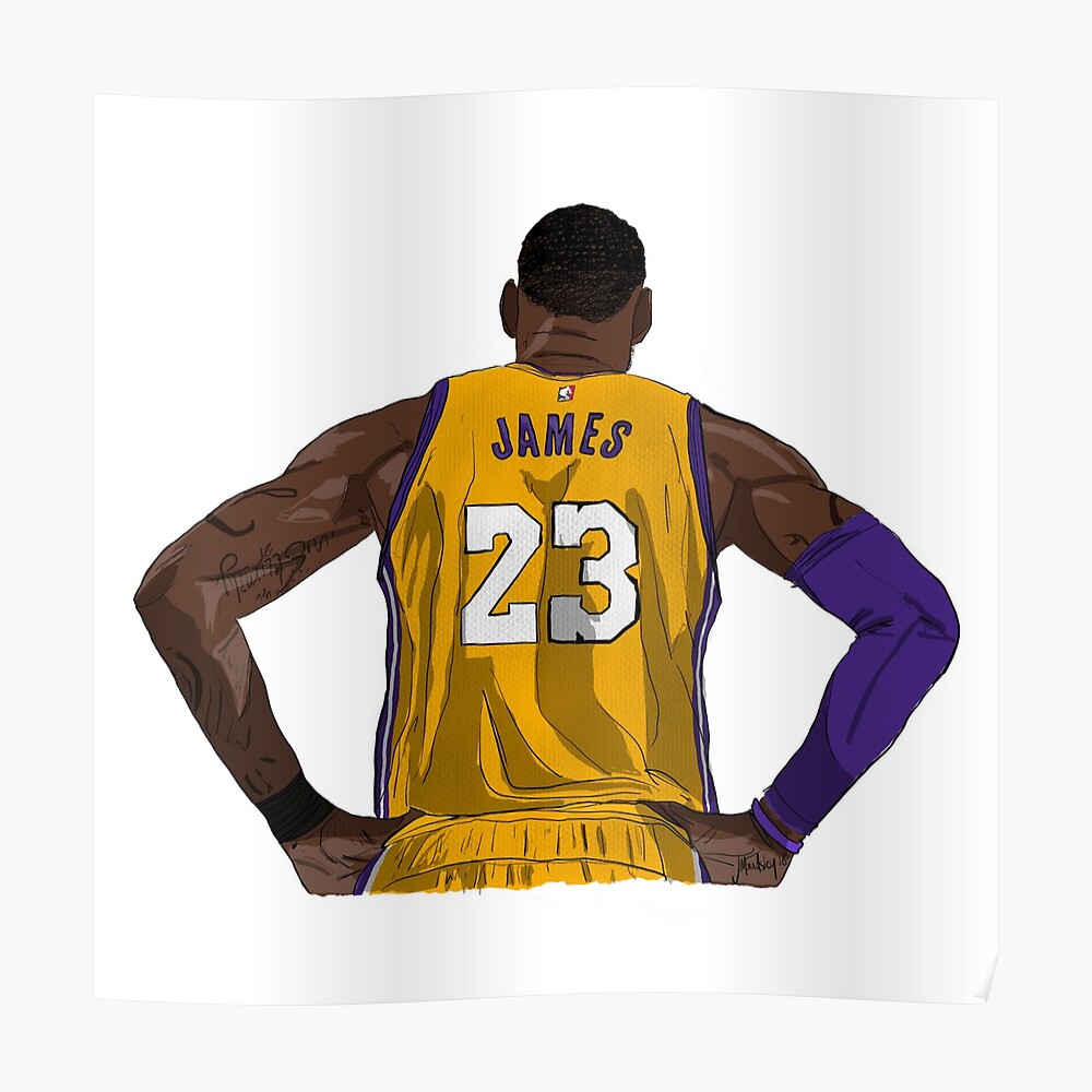 LeBron James Jersey Sticker for Sale by designsheaven