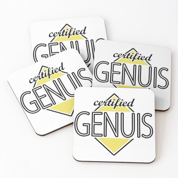 Item preview, Certified Genuis (yellow) designed and sold by ItBearlyFits.