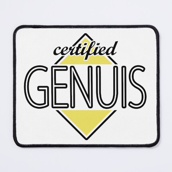 Item preview, Certified Genuis (yellow) designed and sold by ItBearlyFits.