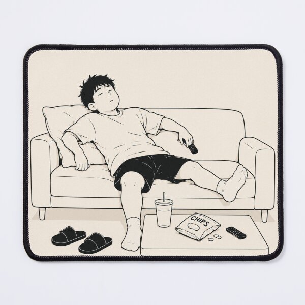 Item preview, Couch Mode (Men) – Minimalist Relaxation Illustration designed and sold by LAZYI.