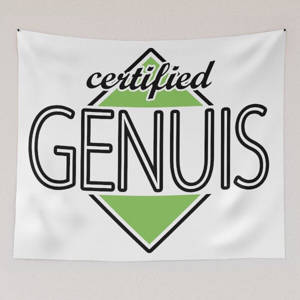 Item preview, Certified Genuis (green) designed and sold by ItBearlyFits.
