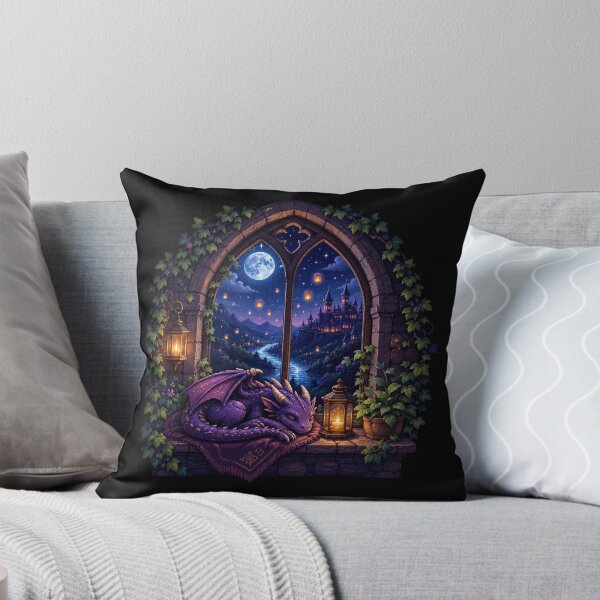 Item preview, Moonlit Dragon at the Castle Window  designed and sold by Sketchlegacy.
