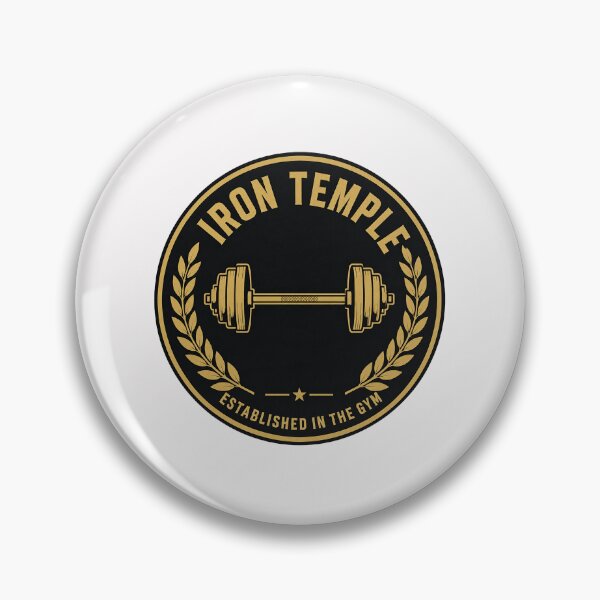 Item preview, Iron Temple badge (crest/varsity badge style) designed and sold by FBA.