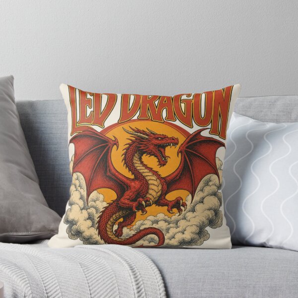 Item preview, Led Dragon - Retro 70s Rock Fantasy Emblem designed and sold by Dice_Goblin_Studio.