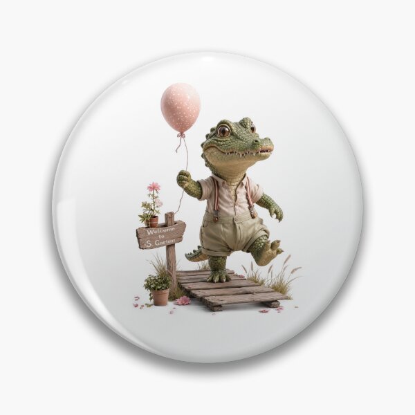 Item preview, Little Crocodile with Balloon designed and sold by Helenaphotoart.