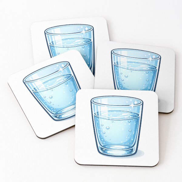 Item preview, Cute cartoon drawing of a water cup "Kawaii"-style drink design designed and sold by HoMya.