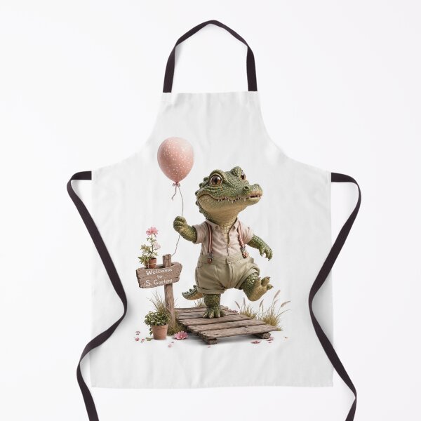 Item preview, Little Crocodile with Balloon designed and sold by Helenaphotoart.