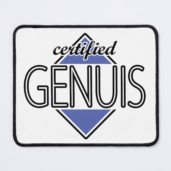 Item preview, Certified Genuis (indigo) designed and sold by ItBearlyFits.