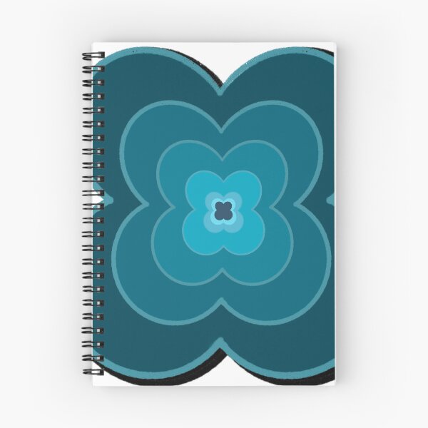 Item preview, Retro Teal Layered Flower Graphic Art designed and sold by IO Soul Spaces.