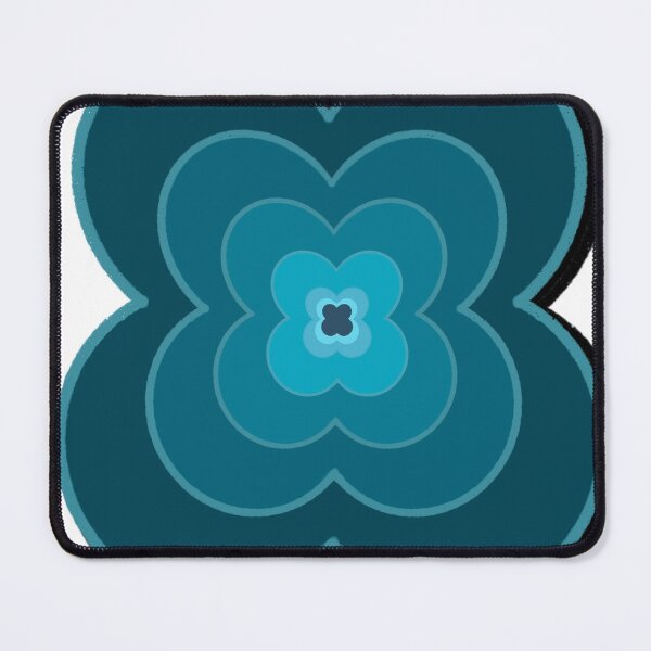Item preview, Retro Teal Layered Flower Graphic Art designed and sold by IO Soul Spaces.