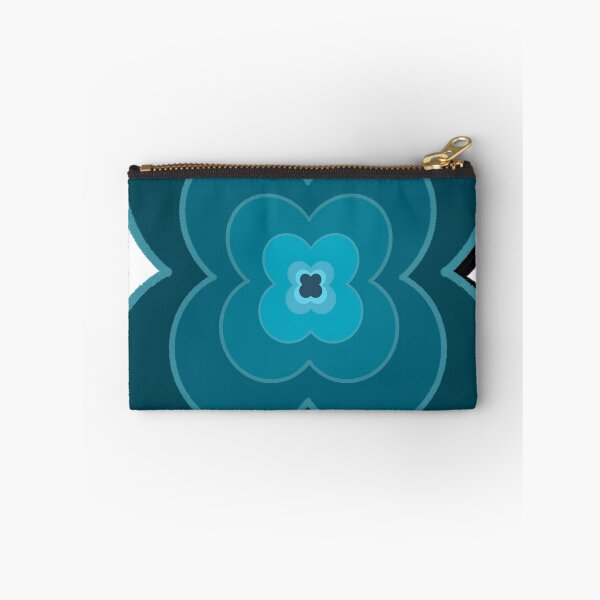 Item preview, Retro Teal Layered Flower Graphic Art designed and sold by IO Soul Spaces.