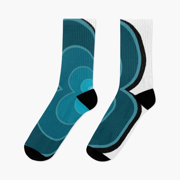 Item preview, Retro Teal Layered Flower Graphic Art designed and sold by IO Soul Spaces.