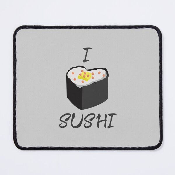 Item preview, I (Heart) Sushi (Dk. Grey on Grey) designed and sold by PawsitiveMum3.