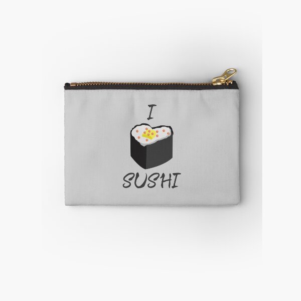 Item preview, I (Heart) Sushi (Dk. Grey on Grey) designed and sold by PawsitiveMum3.