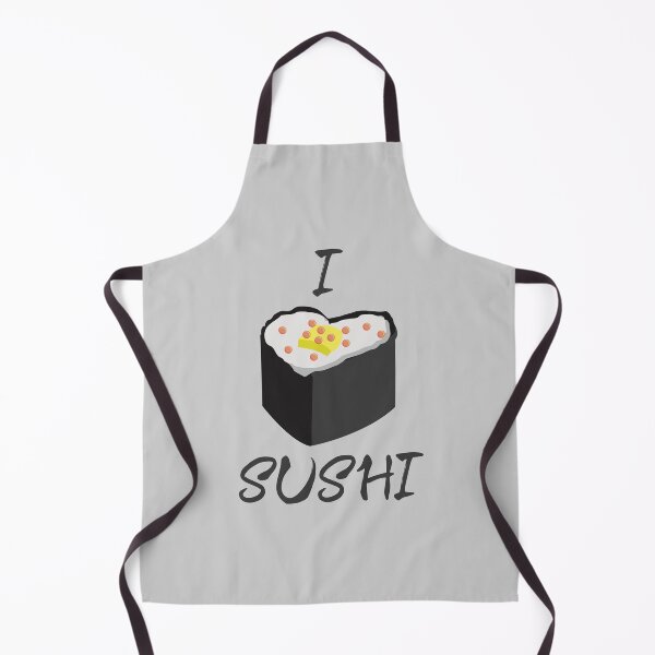 Item preview, I (Heart) Sushi (Dk. Grey on Grey) designed and sold by PawsitiveMum3.