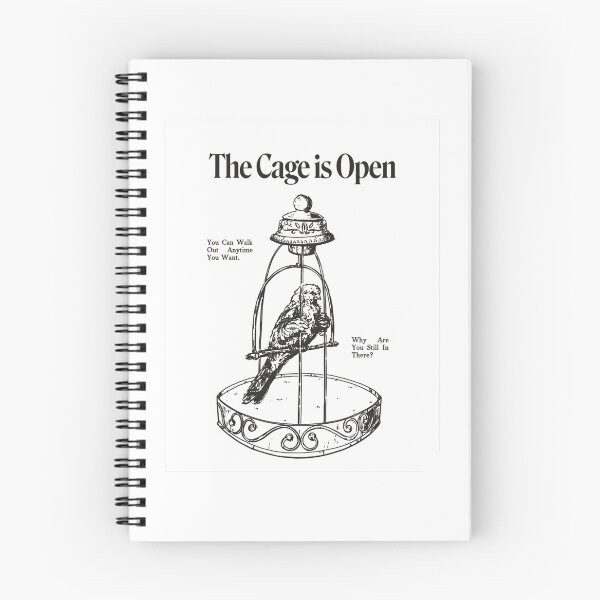 Item preview, The Cage Is Open Vintage Bird Line Art Print designed and sold by gringoods.