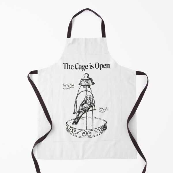 Item preview, The Cage Is Open Vintage Bird Line Art Print designed and sold by gringoods.