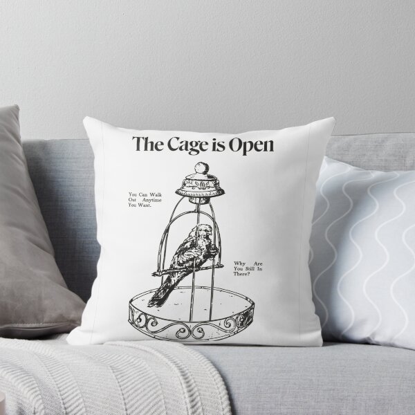 Item preview, The Cage Is Open Vintage Bird Line Art Print designed and sold by gringoods.