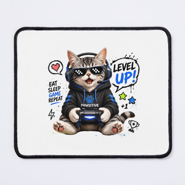 Item preview, Gaming Cat designed and sold by trendspatterns.